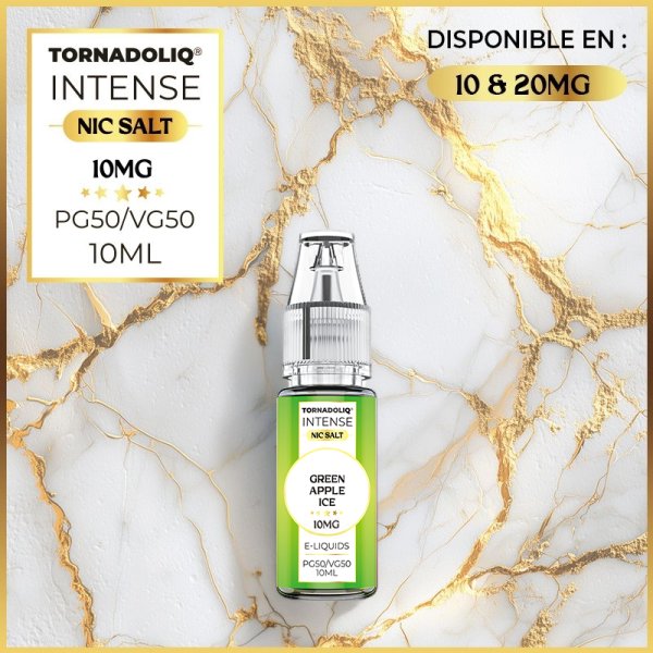 Green Apple Ice Nic Salts 10ml - Intense by Tornadoliq