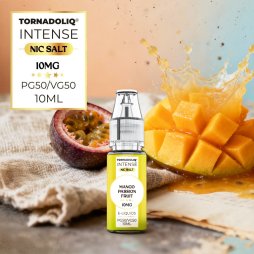 Mango Passion Fruit Nic Salts 10ml - Intense by Tornadoliq
