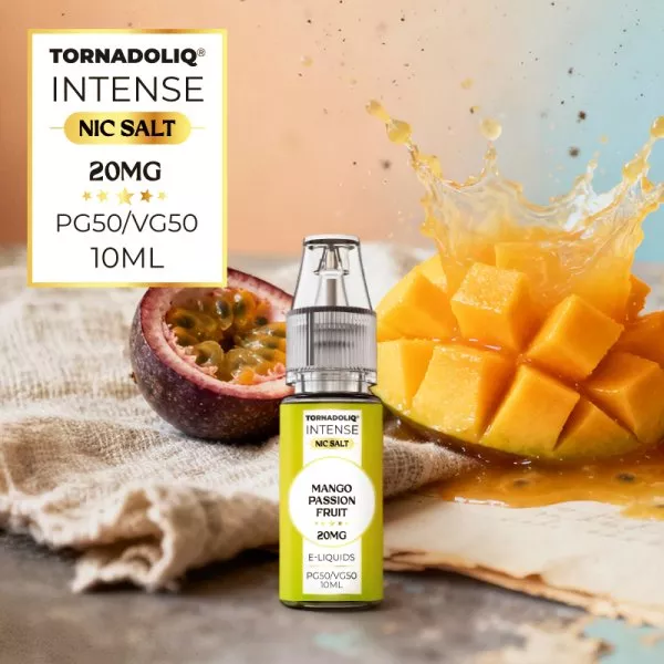 Mango Passion Fruit Nic Salts 10ml - Intense by Tornadoliq