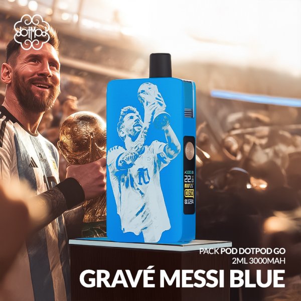 Pack DotPod Max V1.5 5ml 2100mAh Gravé Messi Blue - Dotmod