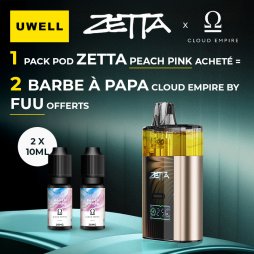 [Offer] Buy 1 Zetta Pod Kit Peach Pink, Get 2 Barbe à Papa 10ml Cloud Empire by Fuu Free – Uwell