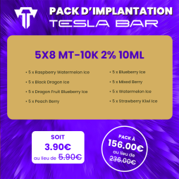 Pack d'Implantation MT-10K 2% 10ml - Tesla Bar by Teslacigs