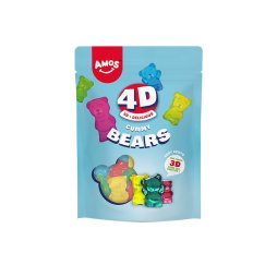 [Best Before Date]]Candy Gummy Bears 4D 120g - Amos