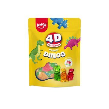 Candy Gummy Dino 4D 140g - Amos