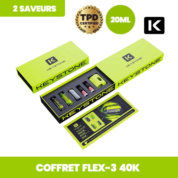 Coffret Flex-3 40k 1100mAh 20ml - Keystone