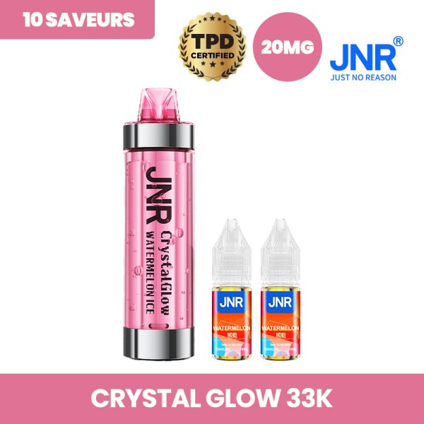 Crystal Glow 33k + 2 E-liquids 800mAh 2+10ml / 2% - JNR