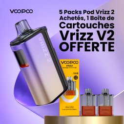 [Offre] 5 Packs Pod Vrizz 2 Achetés, 1 Boîte de Cartouches Vrizz V2 Dual Mesh 0.7-0.4Ω Offerte - Voopoo