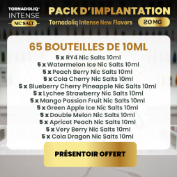 Nic Salts E-liquids Implementation Pack 20mg 10ml (New Flavors) (65pcs) - Intense by Tornadoliq