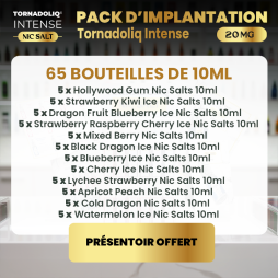 Pack d'Implantation E-liquides Nic Salts 20mg 10ml (60pcs) - Intense by Tornadoliq
