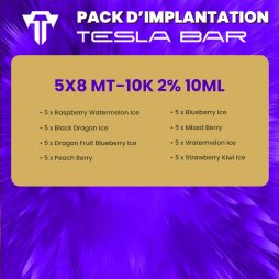 Pack d'Implantation MT-10K 2% 10ml - Tesla Bar by Teslacigs