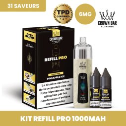 Refill Pro Kit 1000mAh 2x10ml 6mg - Crown Bar Al Fakher