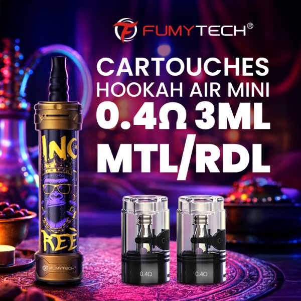 Cartouches Hookah Air Mini 0.4Ω 3ml (2pcs) - Fumytech