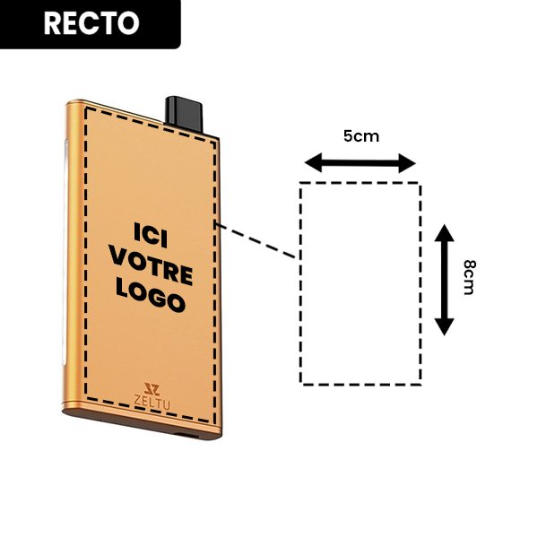 Pack Pod Zeltu X3+ 2ml 1000mAh Matte Burnt Gold Personnalisée - Zeltu