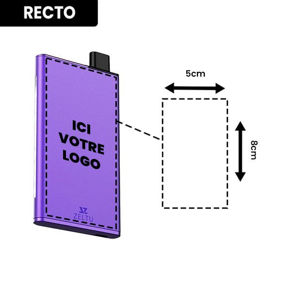Pack Pod Zeltu X3+ 2ml 1000mAh Matte Purple Personnalisée - Zeltu