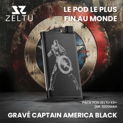 Kit Pod Zeltu X3+ 2ml 1000mAh Captain America Engraved - Zeltu