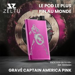 Kit Pod Zeltu X3+ 2ml 1000mAh Captain America Engraved - Zeltu