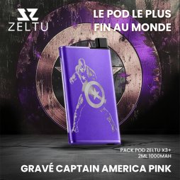 Kit Pod Zeltu X3+ 2ml 1000mAh Captain America Engraved - Zeltu