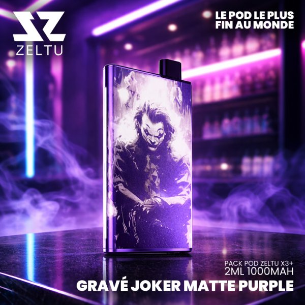 Kit Pod Zeltu X3+ 2ml 1000mAh Purple Joker Engraved - Zeltu