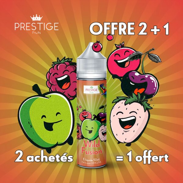 [Offre] 2 Wild Fusion 0mg 50ml Achetés, 1 Offert - Oasis by Prestige Fruits