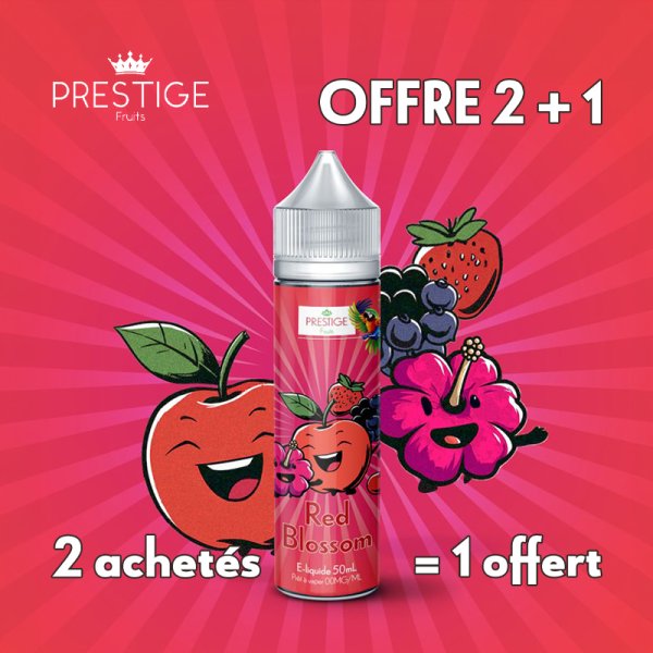 2 Red Blossom 0mg 50ml purchased, 1 Free - Oasis by Prestige Fruits [Offer]