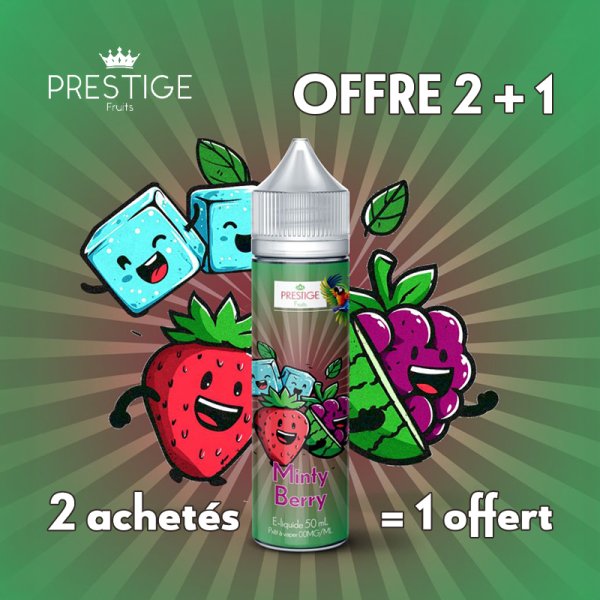 [Offre] 2 Minty Berry 0mg 50ml Achetés, 1 Offert - Oasis by Prestige Fruits
