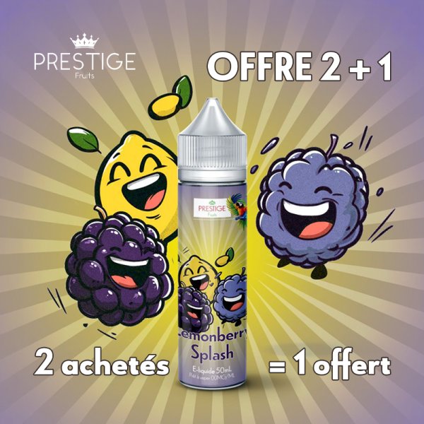 2 Lemonberry Splash 0mg 50ml Achetés, 1 Offert - Oasis by Prestige Fruits [Offre]