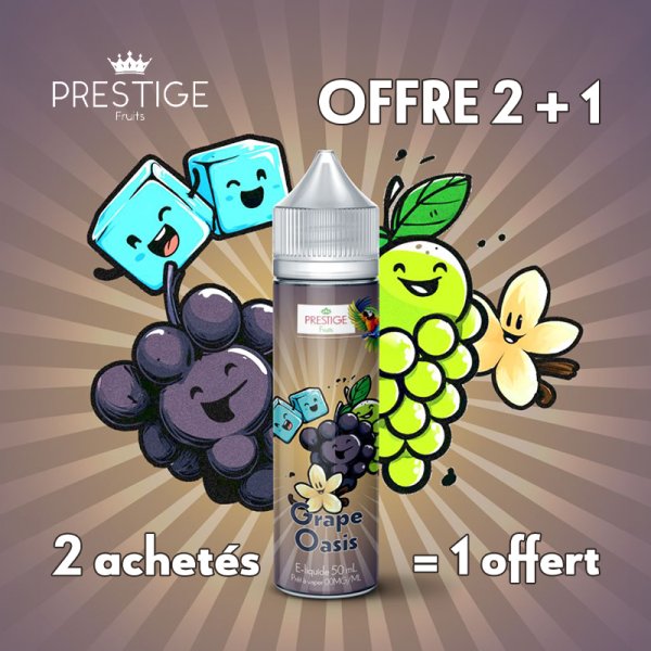 [Offer] Buy 2 Grappe Oasis 0mg 50ml, Get 1 For Free - Oasis by Prestige Fruits