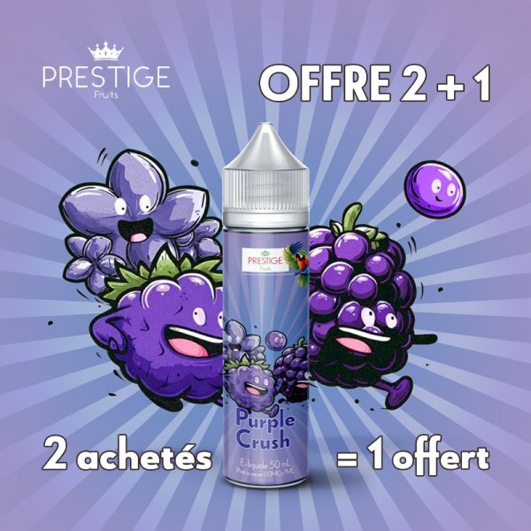 [Offre] 2 Purple Crush 0mg 50ml Achetés, 1 Offert - Oasis by Prestige Fruits