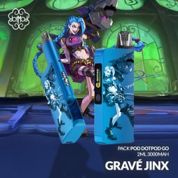 Kit Pod dotPod Go 2ml 3000mAh Blue Engraved Jinx - Dotmod