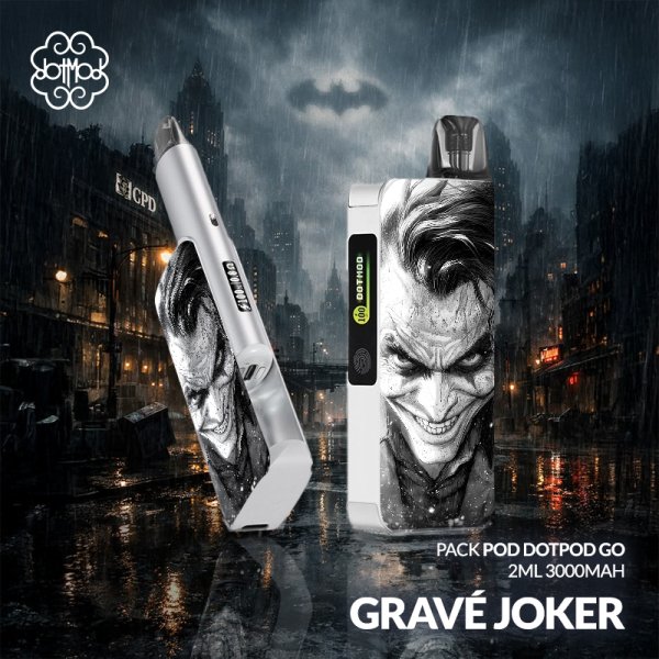 Kit Pod dotPod Go 2ml 3000mAh Silver Engraved Joker - Dotmod