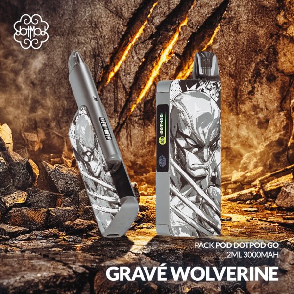 Pack Pod dotPod Go 2ml 3000mAh Gravé Wolverine - Dotmod