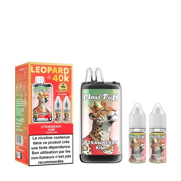 [Sample] Leopard+ 40K 1100mAh 20ml / 2% Strawberry Kiwi - Maxi Puff