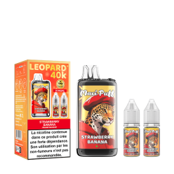 [Sample] Leopard+ 40K 1100mAh 20ml / 2% Strawberry Banana - Maxi Puff