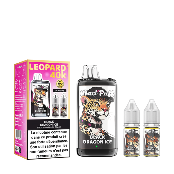 [Sample] Leopard+ 40K 1100mAh 20ml / 2% Black Dragon Ice - Maxi Puff