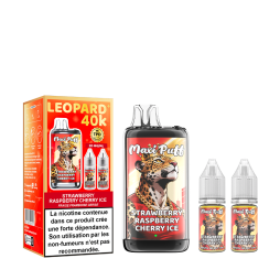 [Sample] Leopard+ 40K 1100mAh 20ml / 2% Strawberry Raspberry Cherry Ice - Maxi Puff