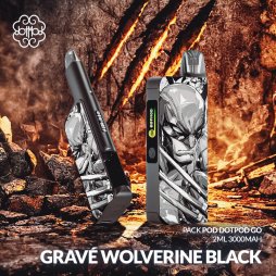 Kit Pod dotPod Go 2ml 3000mAh Black Engraved Wolverine - Dotmod
