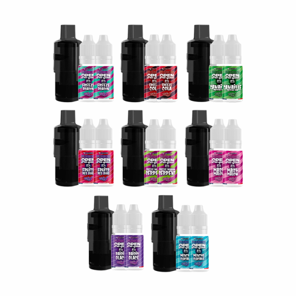 Refillable Open Pod Cartridges 2+10ml + 2 E-liquids 10ml 2% (1pc) - Wpuff Fusion by Liquideo