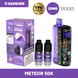 Meteor 50k + 2 E-liquides 1000mAh 18ml / 2% - Voom