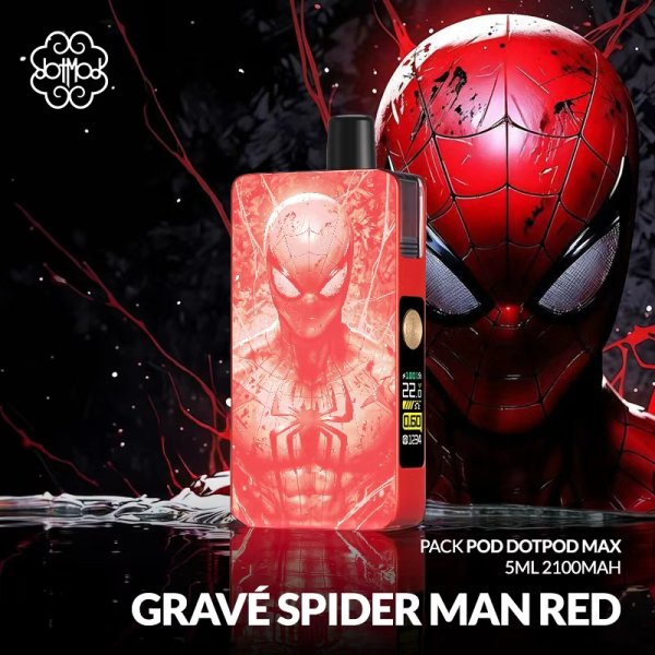 Kit DotPod Max V1.5 5ml 2100mAh Spider Man Engraved Red - Dotmod