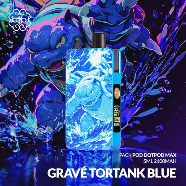 Pack DotPod Max V1.5 5ml 2100mAh Gravé Tortank Blue - Dotmod