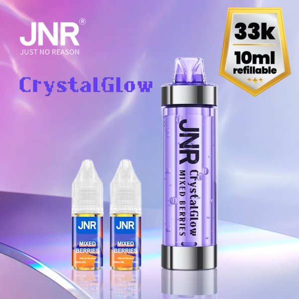 Crystal Glow 33k + 2 E-liquides 800mAh 2+10ml / 2% - JNR