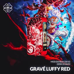 Mod dotBox V2 220W 2x18650 Red Engraved Luffy - Dotmod