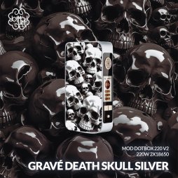 Mod dotBox V2 220W 2x18650 Engraved Death Skull - Dotmod