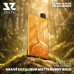 Pack Pod Zeltu X3+ 2ml 1000mAh Gravé Excalibur Matte Burnt Gold - Zeltu