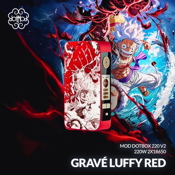 Mod dotBox 220 V2 220W 2x18650 Gravé Luffy - Dotmod