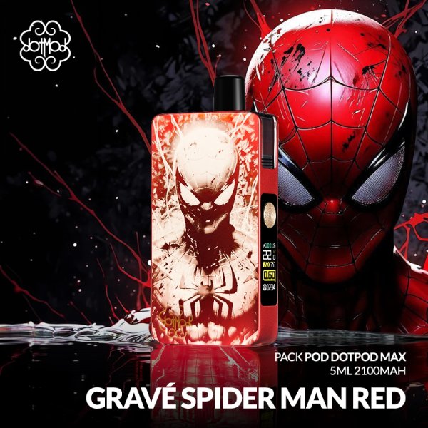 Pack DotPod Max V1.5 5ml 2100mAh Gravé Spider Man Red - Dotmod