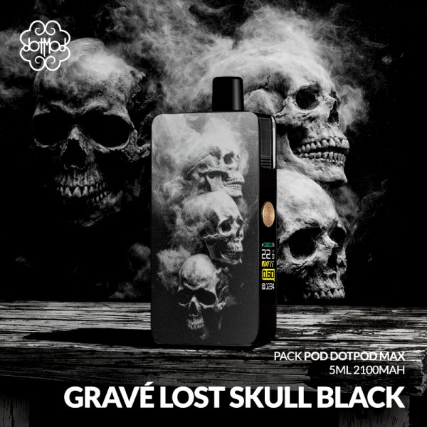 Pack DotPod Max V1.5 5ml 2100mAh Gravé Lost Skull Black - Dotmod
