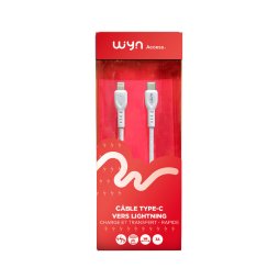 Câble de Charge rapide TYPE-C vers Lightning 1m (1pc) - WYN Access