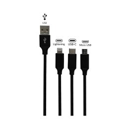 1-meter Black Reinforced 4-in-1 Universal Cable (1 pc) - WYN Access