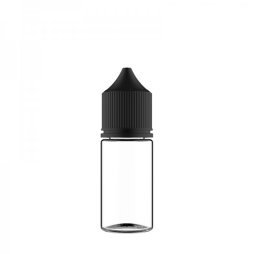 Flacon unicorn Court Transparent Black Cap 30ML V3 - Chubby Gorilla